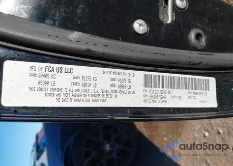 2016 Dodge Challenger R/T Scat Pack z USA, uszkodzony, nr VIN 2C3CDZFJ8GH213617